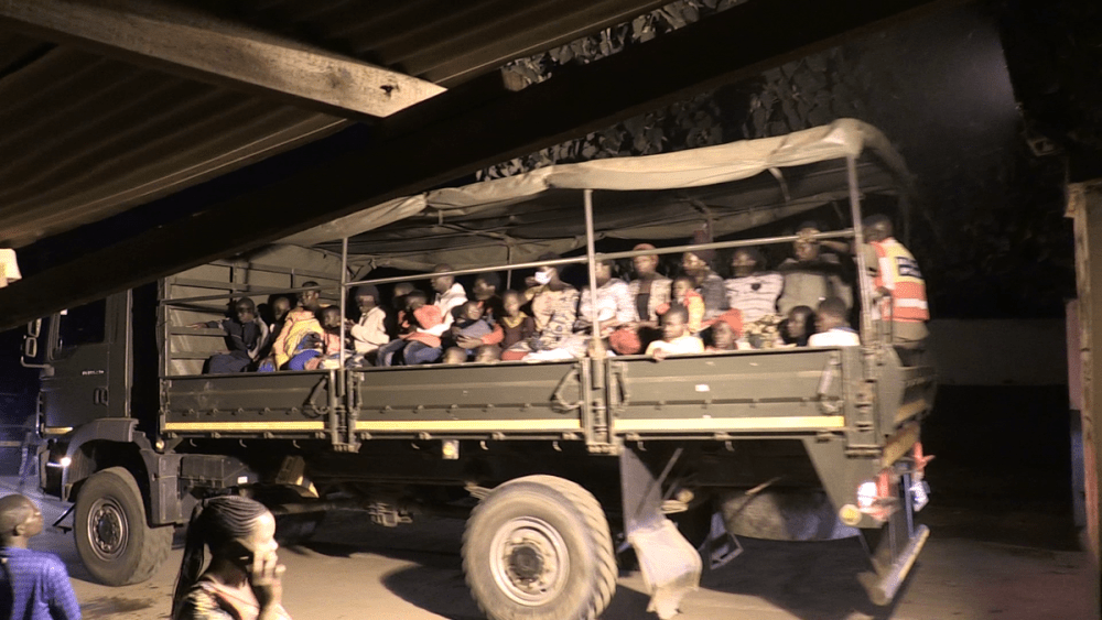 An army truck transporting refugees from Maula Prison to Dzaleka refugee camp on Thursday evening (2) (1) (1)