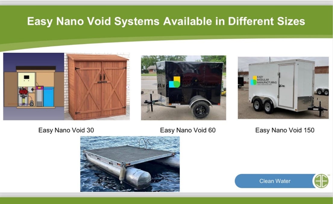 Models of Easy Nan Void Systems Available