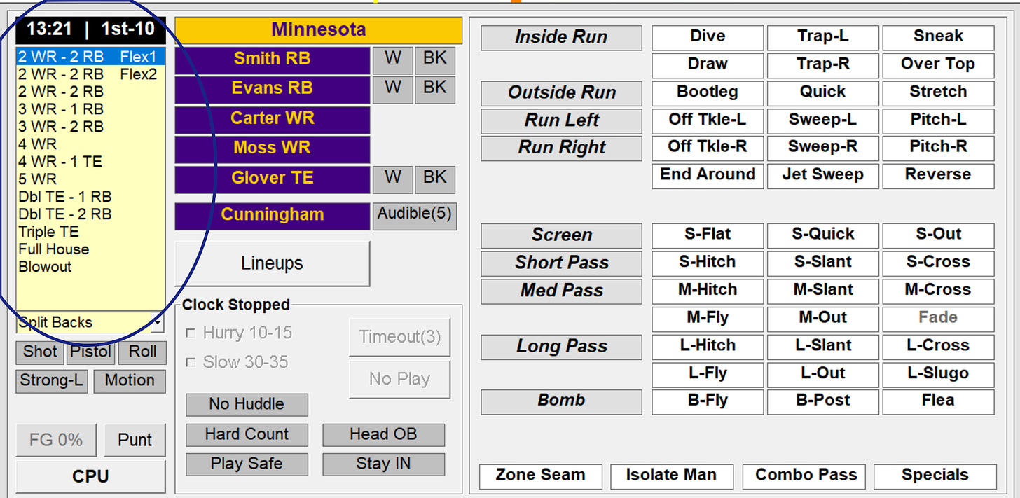 Action! PC Football Offensive Play Calling