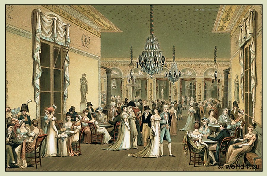 The Salons of Paris before the French Revolution 1786-1789.