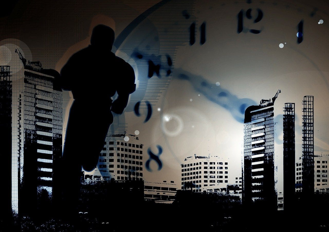 Free silhouette city big city illustration