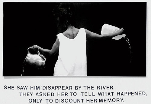 Lorna Simpson, Waterbearer, 1986 | Contemporary modern art, Female artists, Feminist art