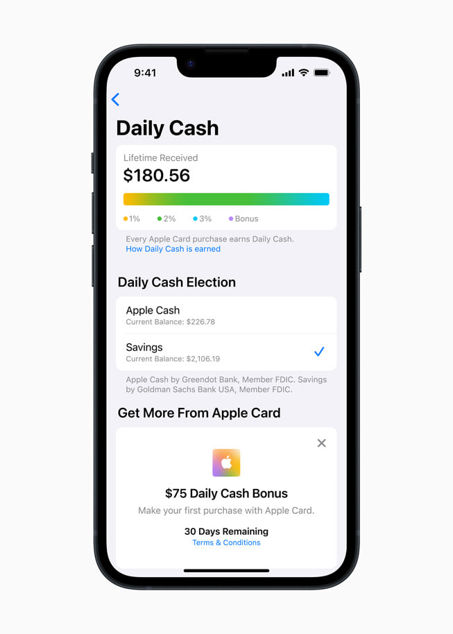 A user’s Daily Cash is shown in Wallet.