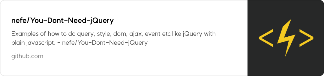 nefe/You-Dont-Need-jQuery