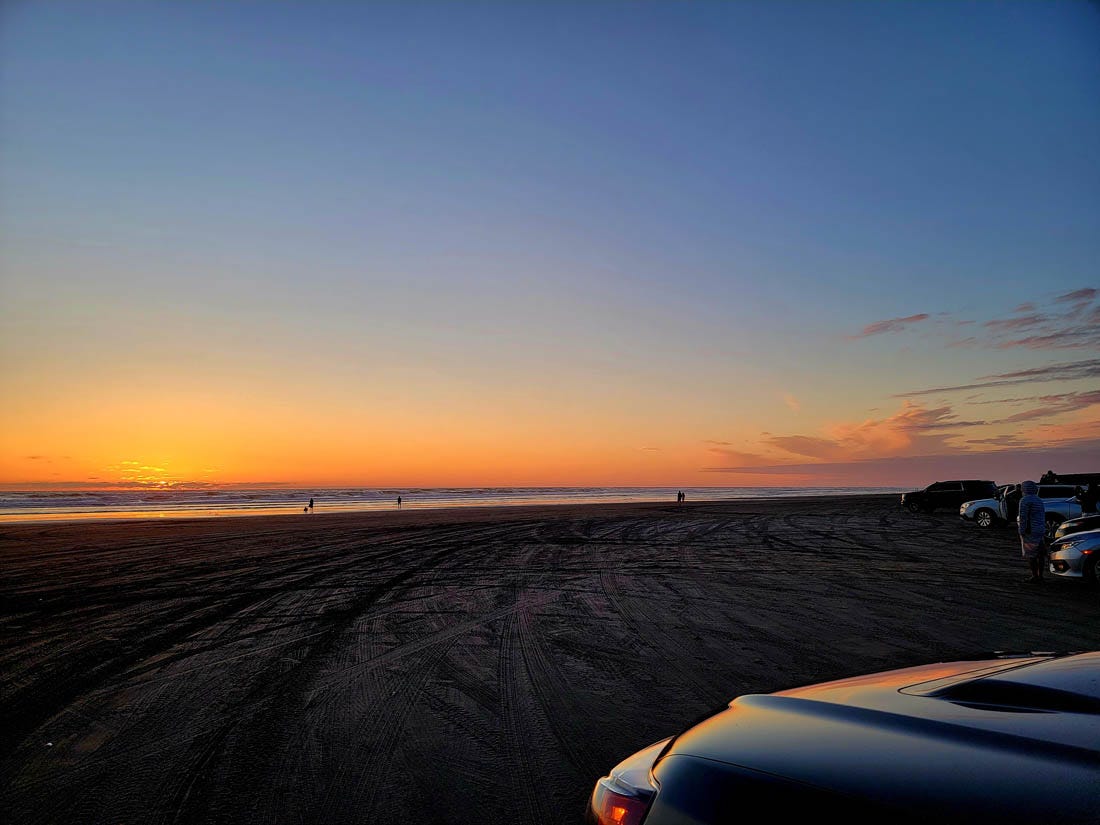 One of my answers to these road trip questions was that I needed to see the sunset on a beach. This picture is from Long Beach in Washington State.