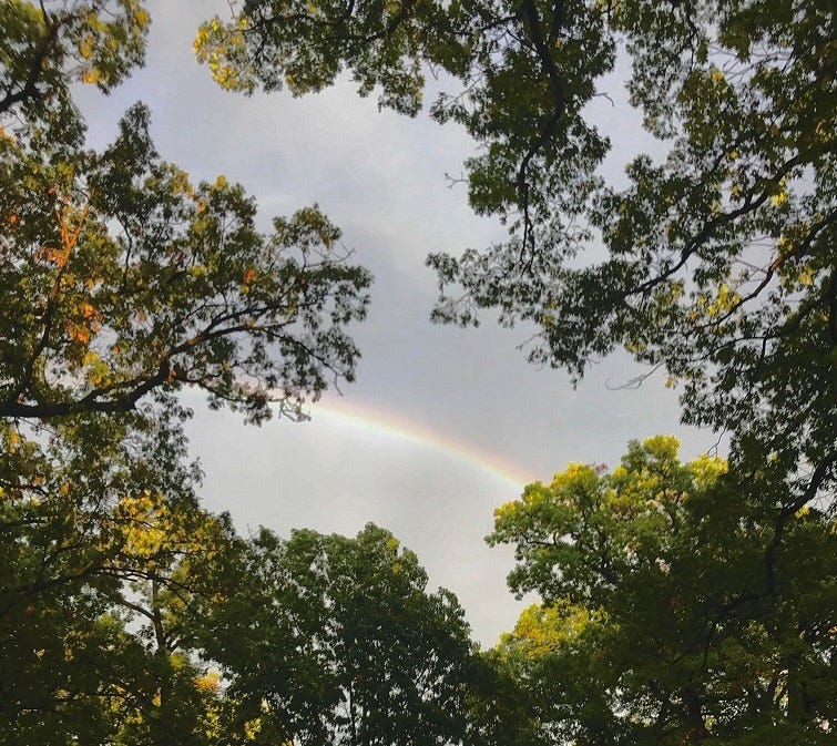 Rainbow at the cemetery