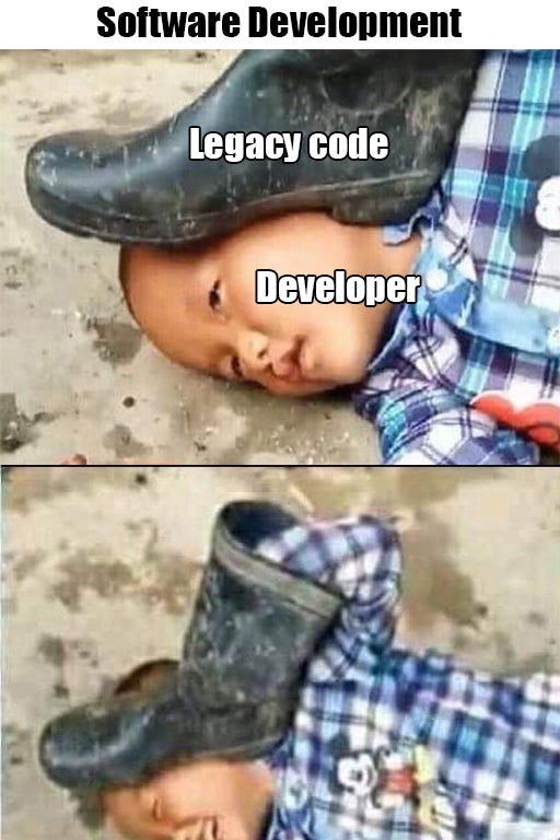 r/ProgrammerHumor - Software Development Legacy code Developer