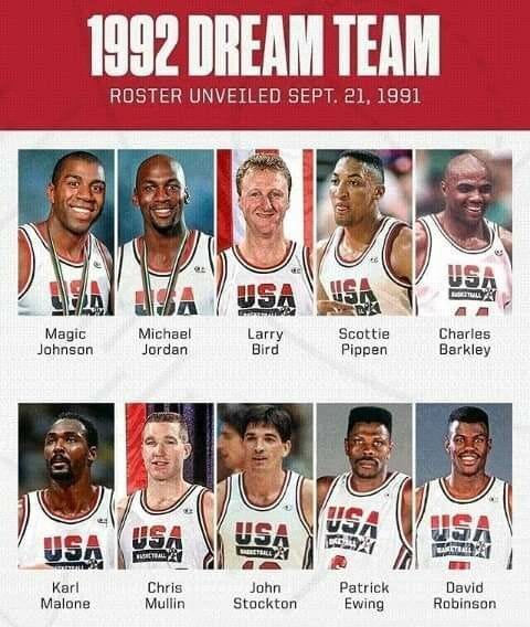 1992. El inolvidable e irrepetible Dream Team. | Dream team basketball,  Michael jordan basketball, Dream team