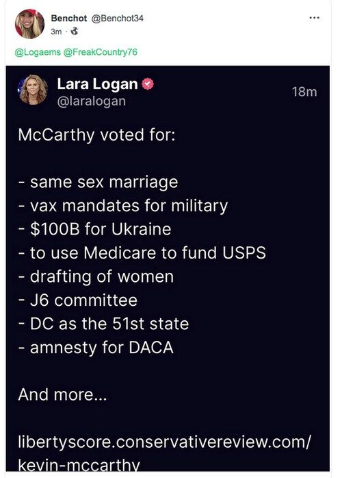 McCarthy voting highlights....
