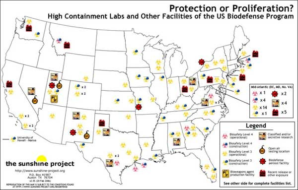 bioweapons lab map