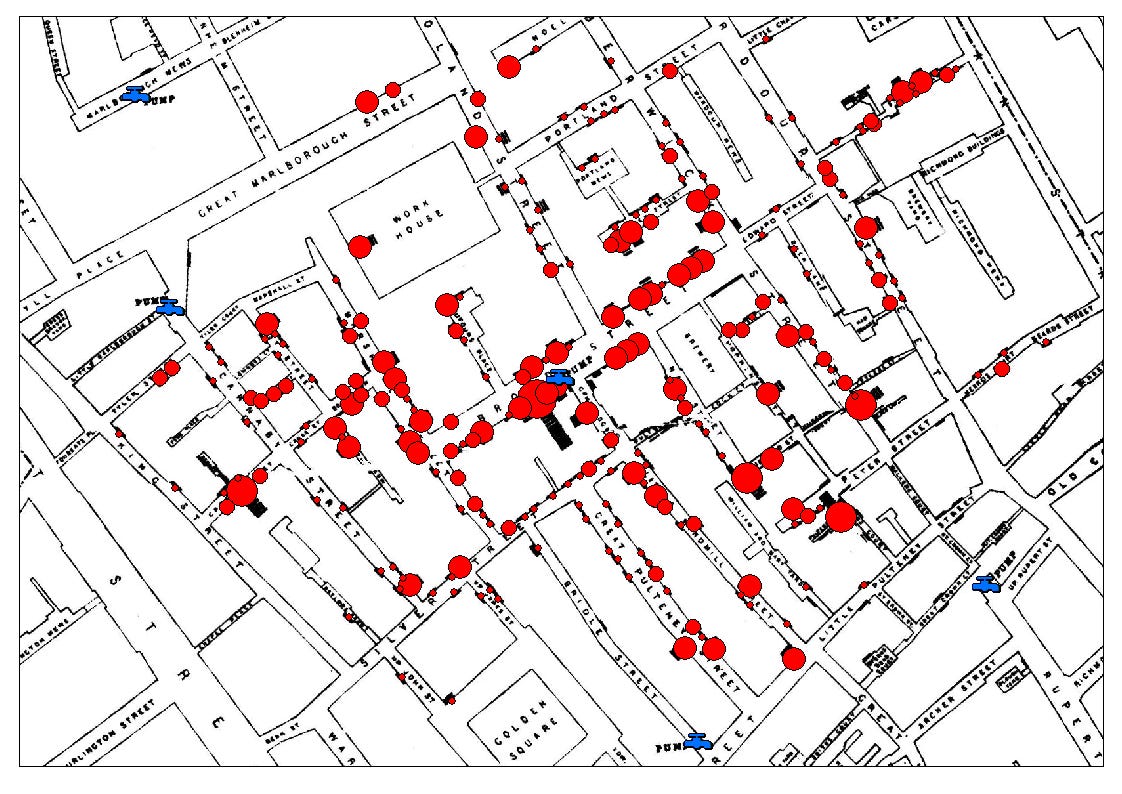 John Snow's Cholera data in more formats « Robin's Blog