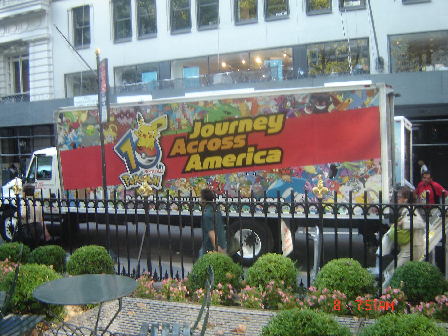 A truck featuring the Journey Across America branding, likely used to transport items to and from the event A truck featuring the Journey Across America branding, likely used to transport items to and from the event