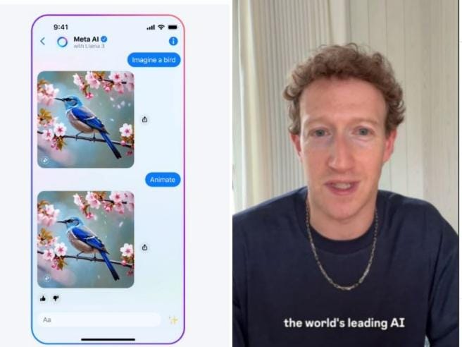 La nuova Meta AI, l'intelligenza artificiale di Zuckerberg che ora si usa  su Instagram, WhatsApp e Facebook (ma non in Europa) | Corriere.it