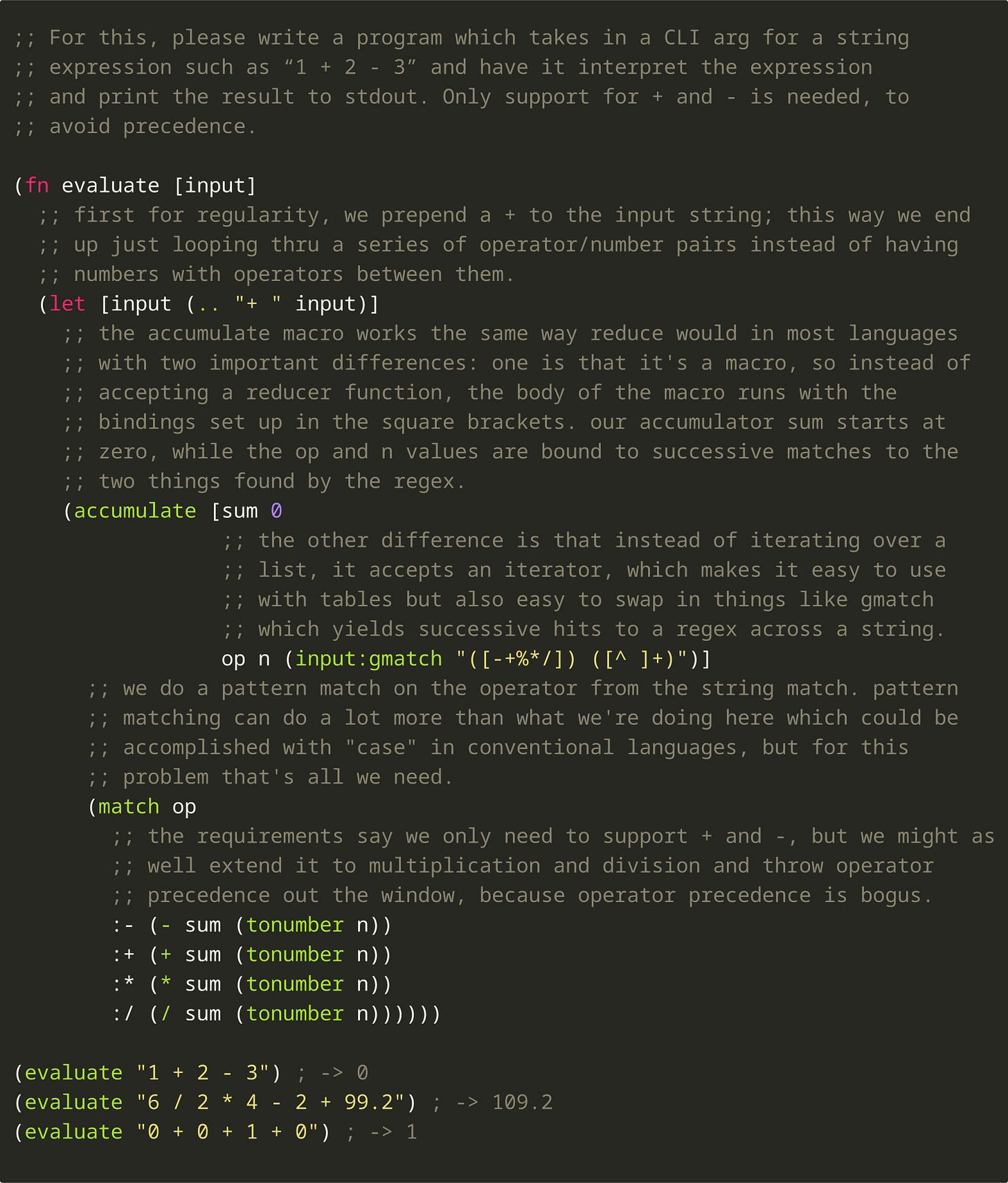 Language Showcase Fennel by Jeaye Wilkerson