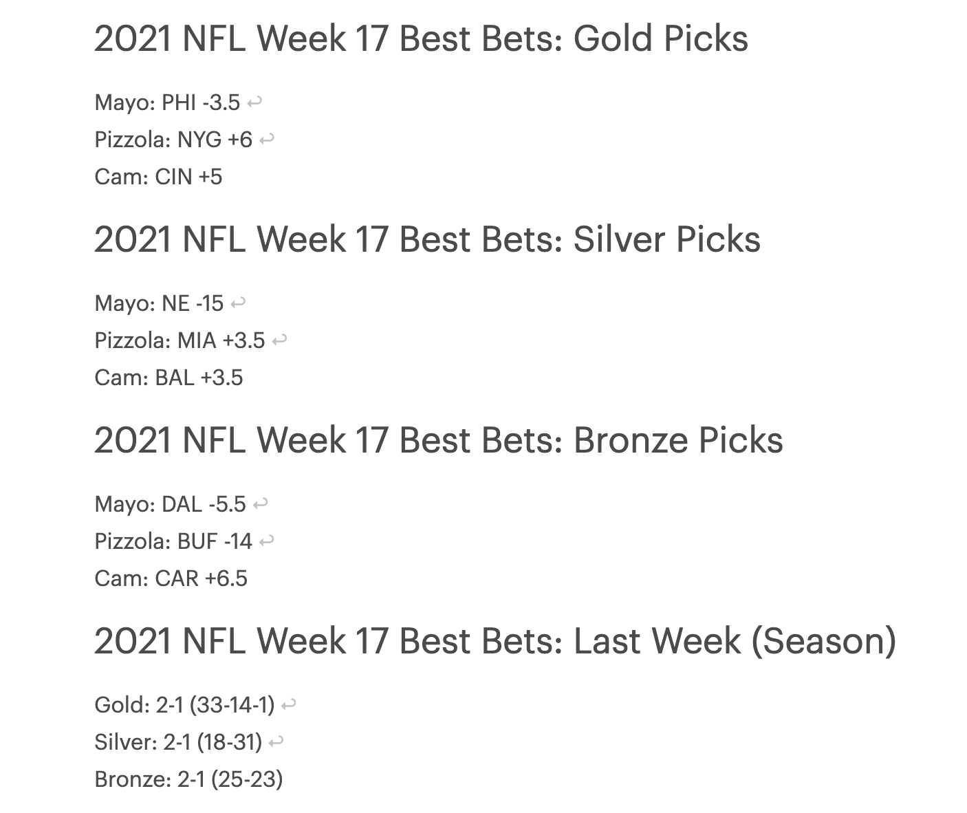 Week 17 Picks, Ranks, Injuries, Player Notes