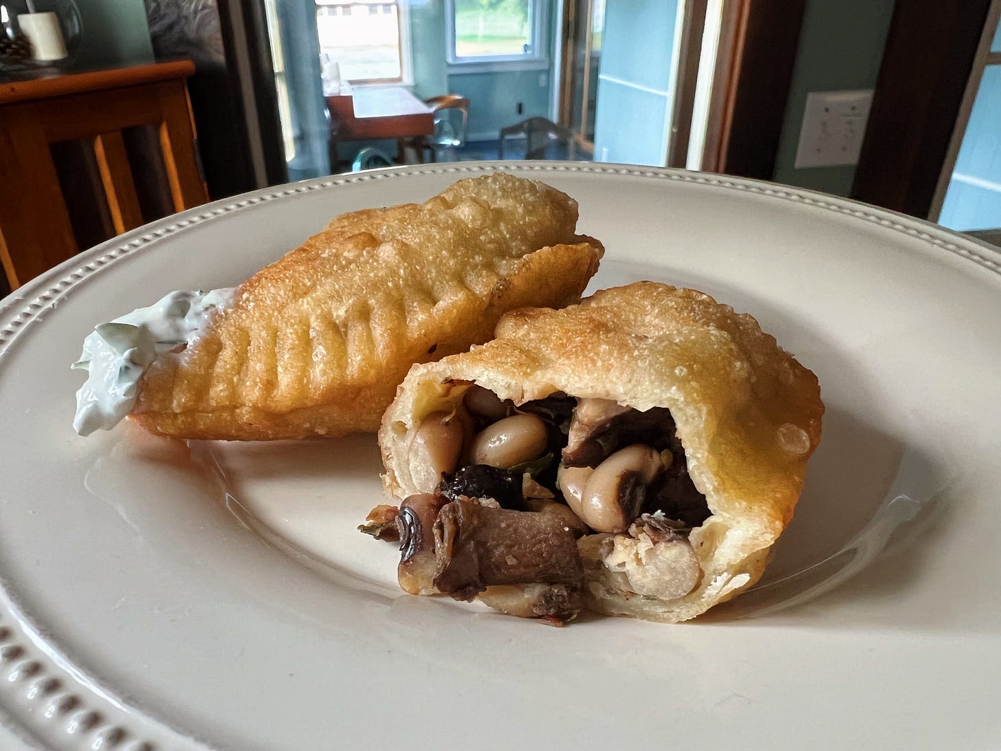 Mushroom, Olive, & Blackeyed Pea Pastelillos (v)