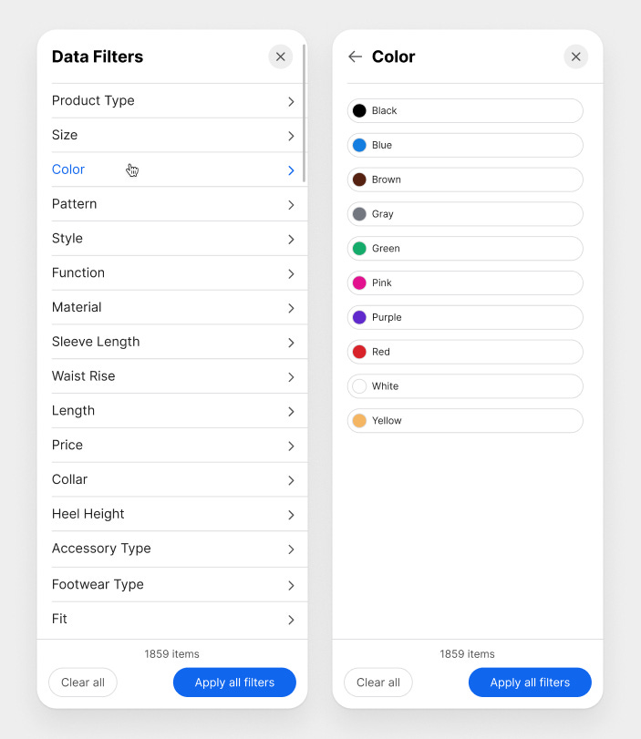 How to Handle a Filter UI with 100 Options by Anthony