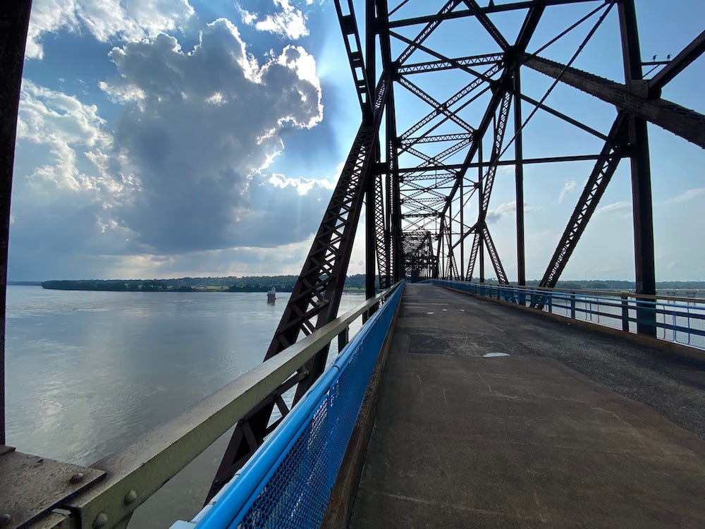 A bridge, a park, a canal: Chain of Rocks - by Jackie Dana