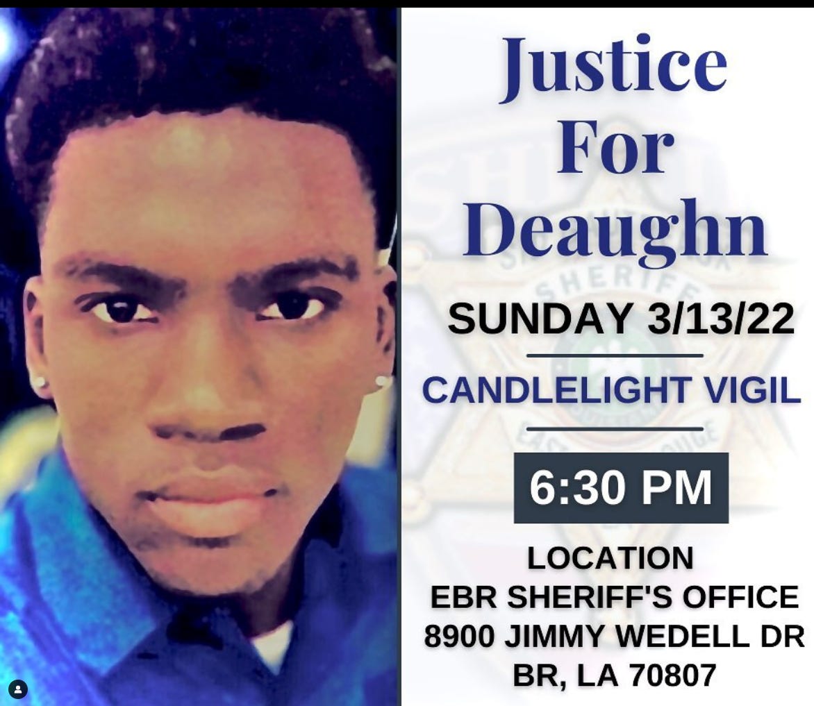 EBRSO Killed Deaughn Willis. Why Aren’t They Talking About It?