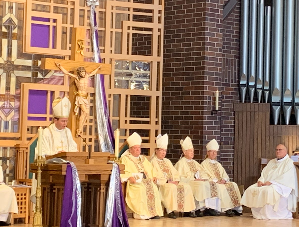 At Crookston cathedral, Ron Vasek has entered the building