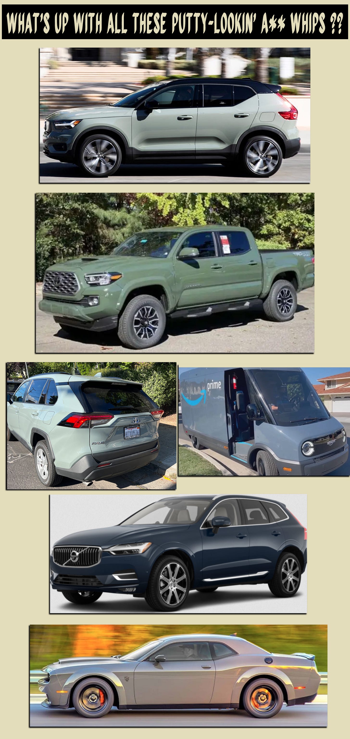 Why do new cars look like this?? Blackbird Spyplane