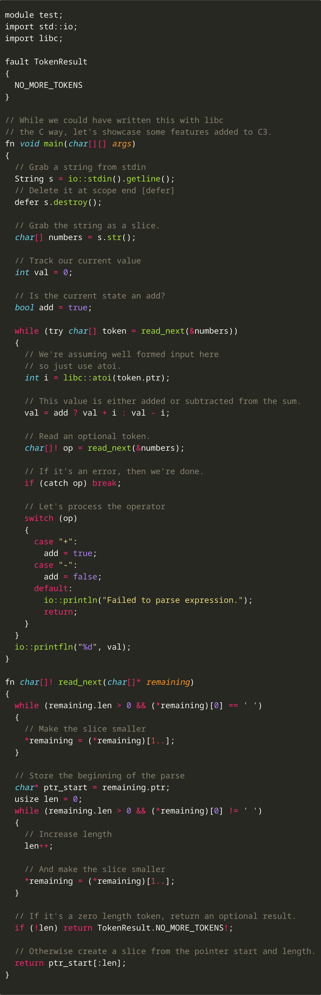 Language Showcase: C3 - by Jeaye Wilkerson