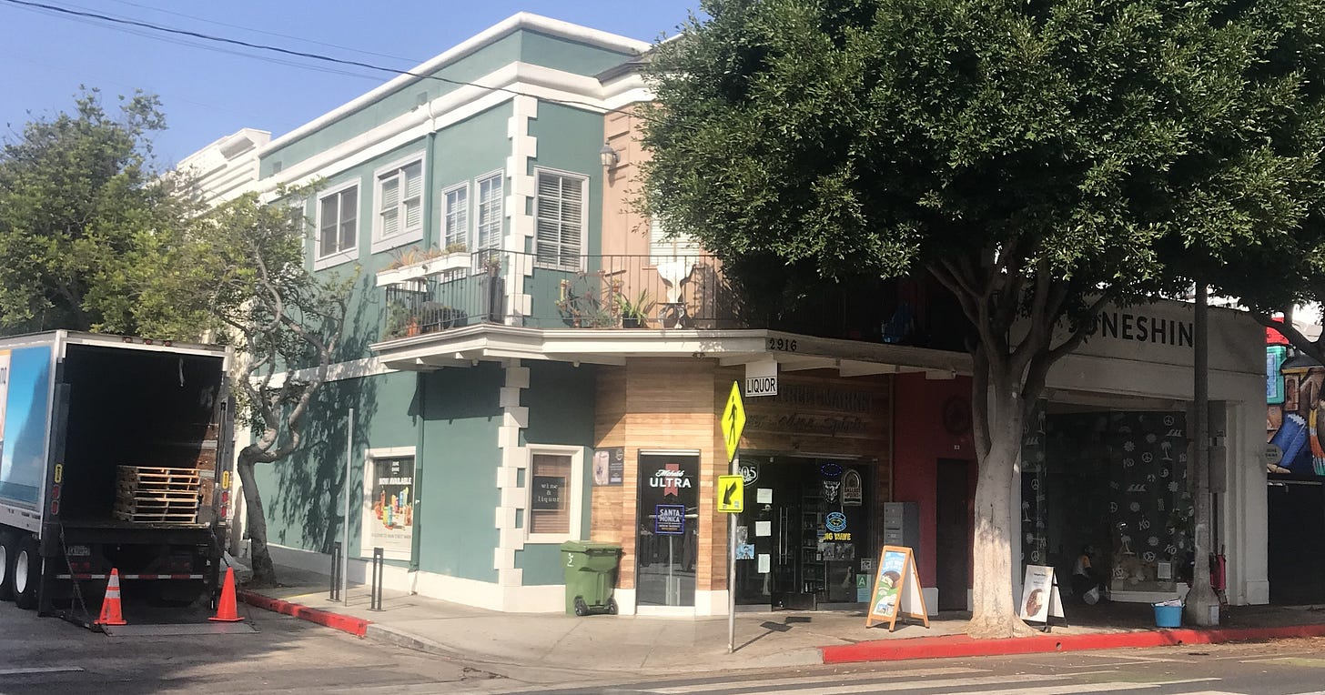 The Street Seen Ocean Park Liquor Stores by Mark Gorman