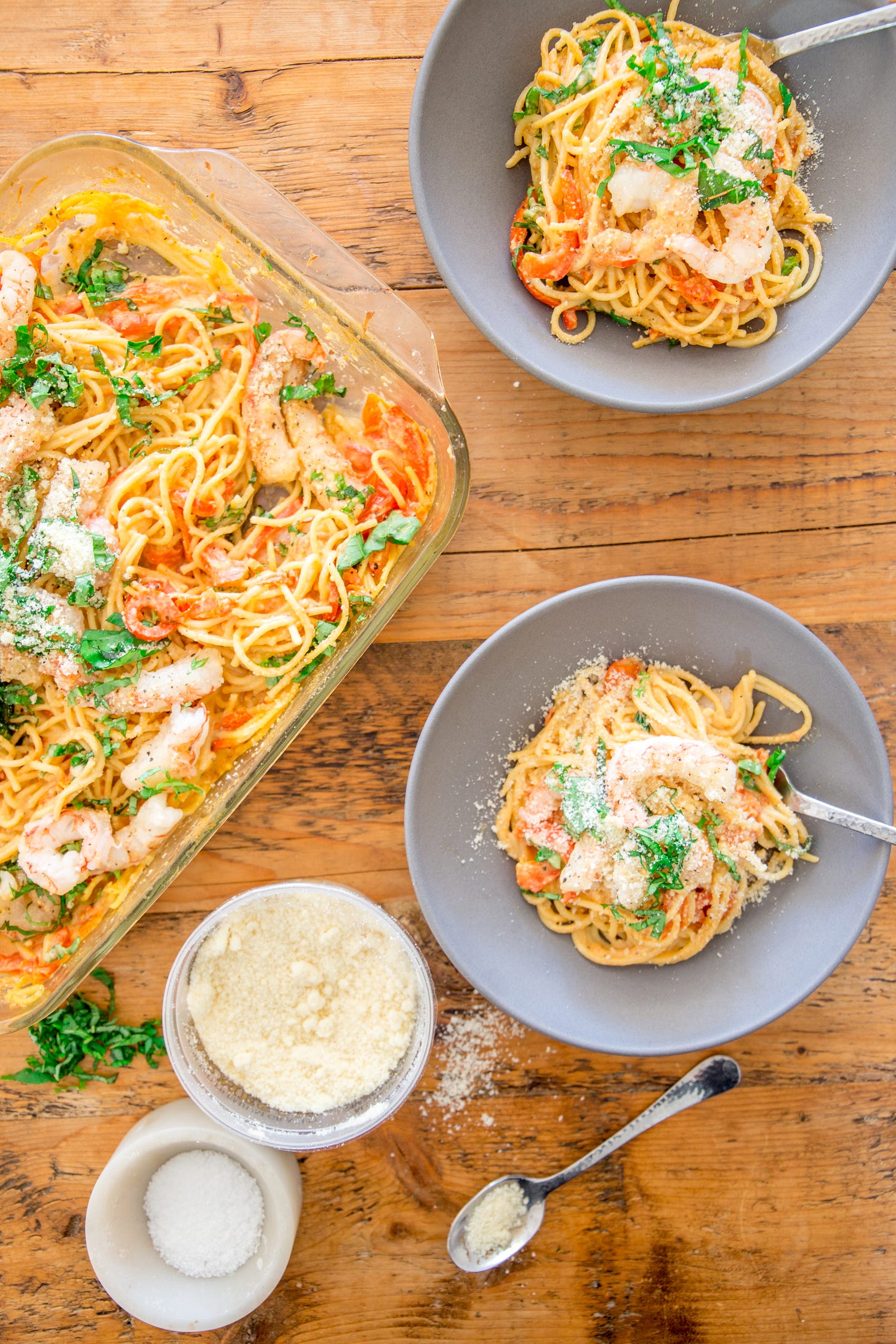 one-pan creamy boursin pasta with (or without) shrimp