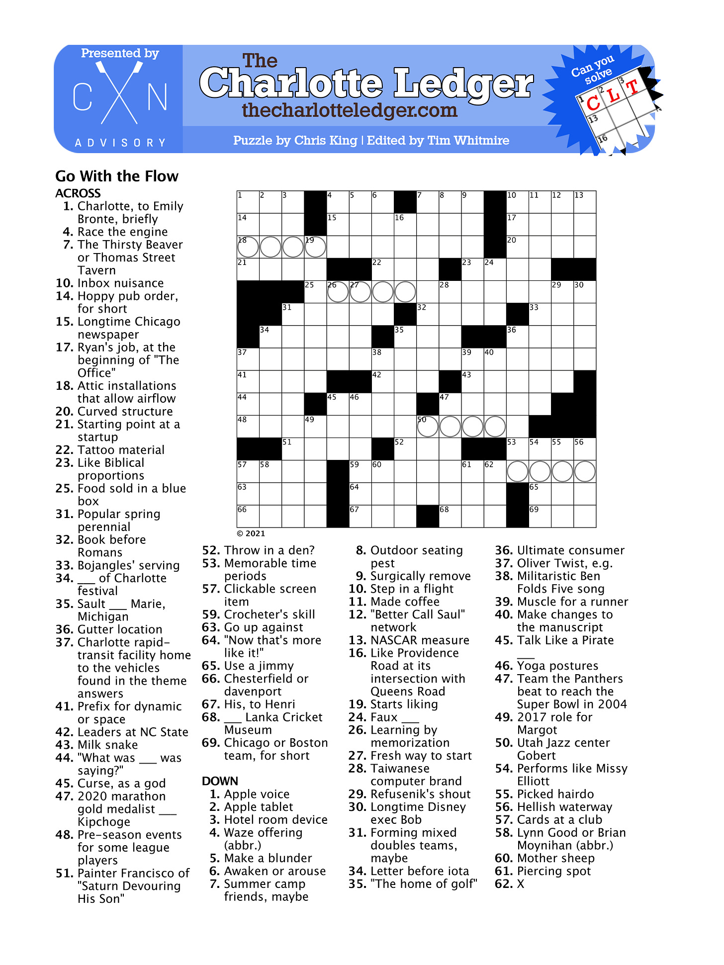 Charlotte Ledger Crosswords The Charlotte Ledger