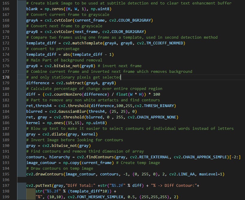 Simple Subtitle extractor using OpenCV and Python
