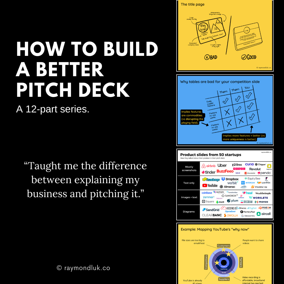 How to build a better pitch deck by Raymond Luk