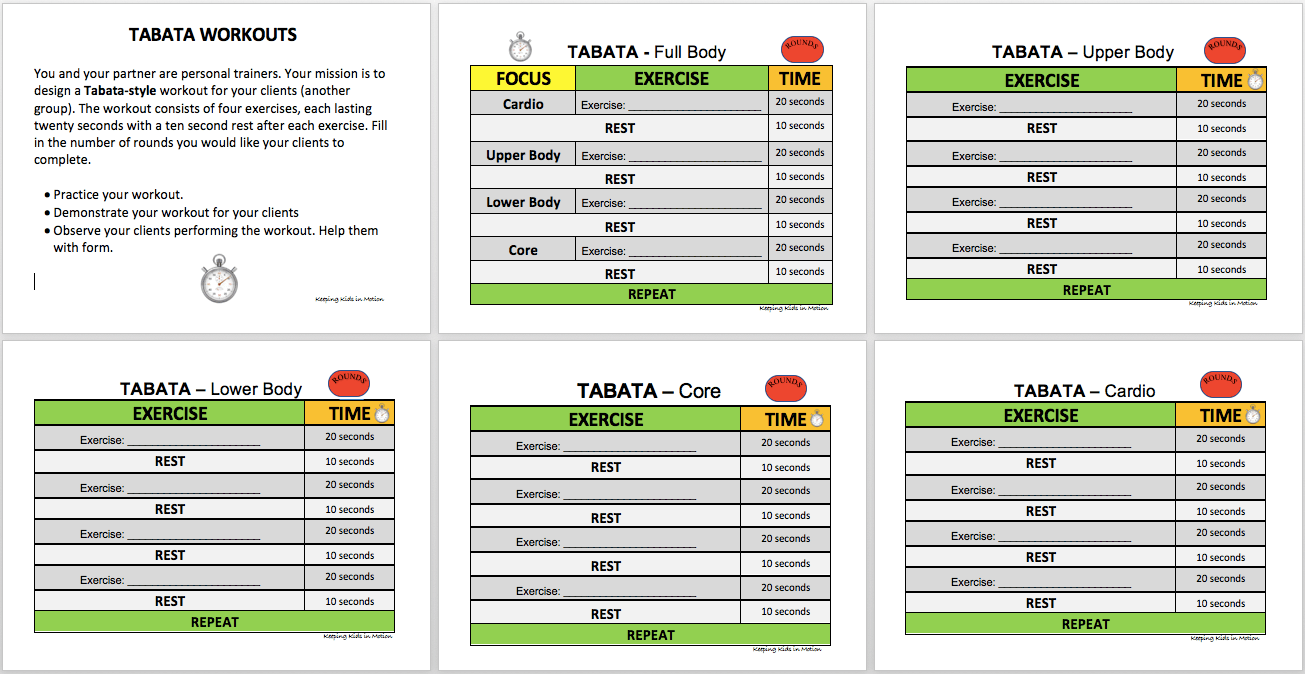 Kids tabata workout deals