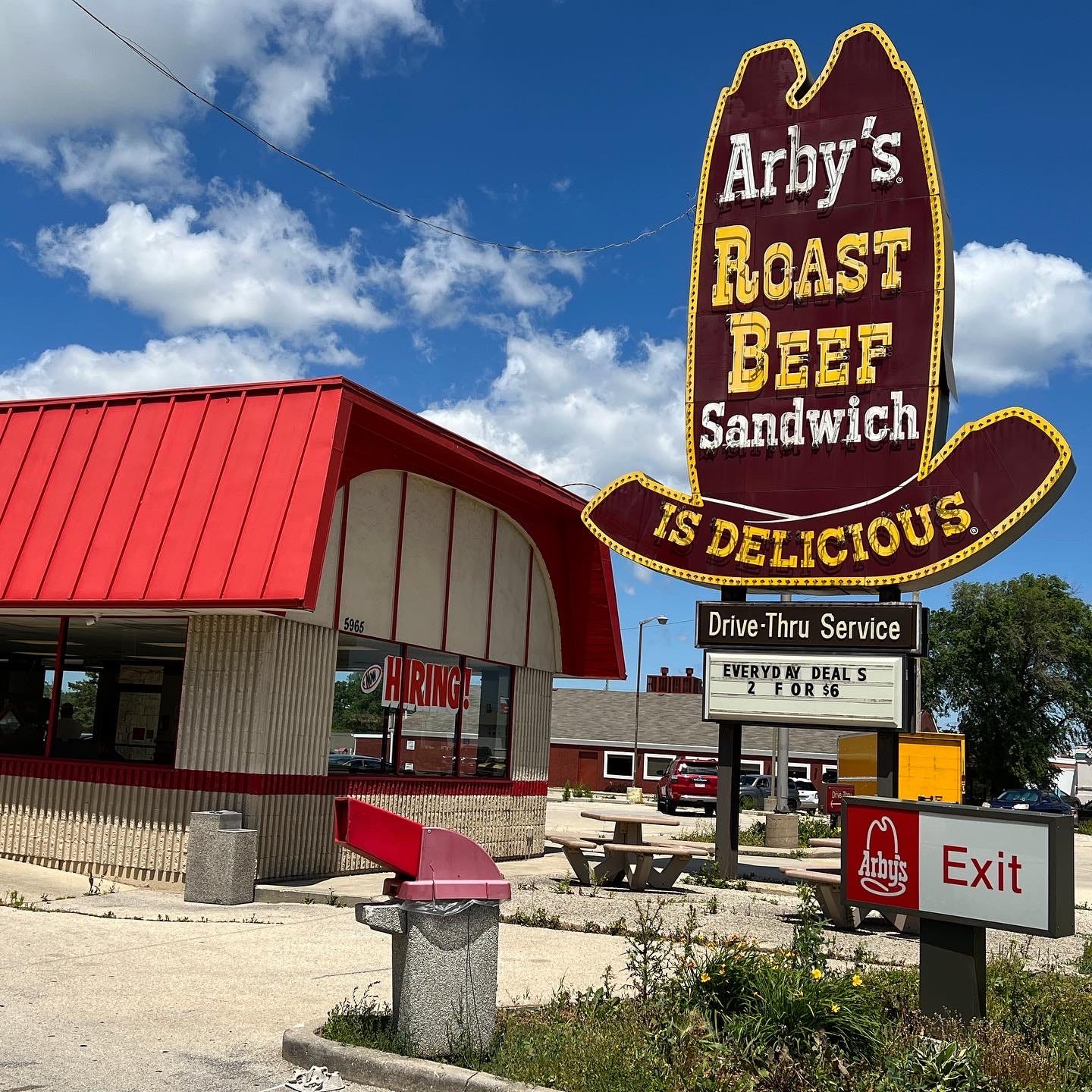 Saved! Trashed Arby's Hat in Cudahy, Wisconsin, rescued from the Dumpster