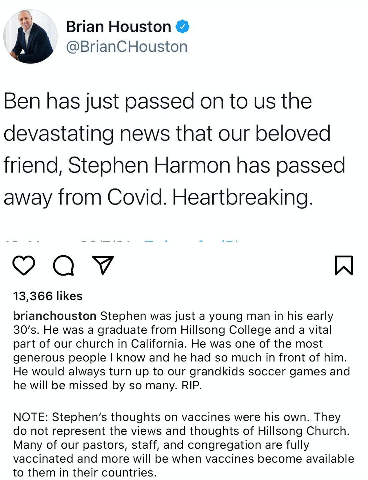 The problem of Hillsong & Stephen Harmon