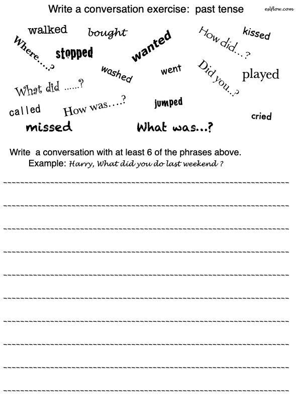 Simple past conversation exercises cheap