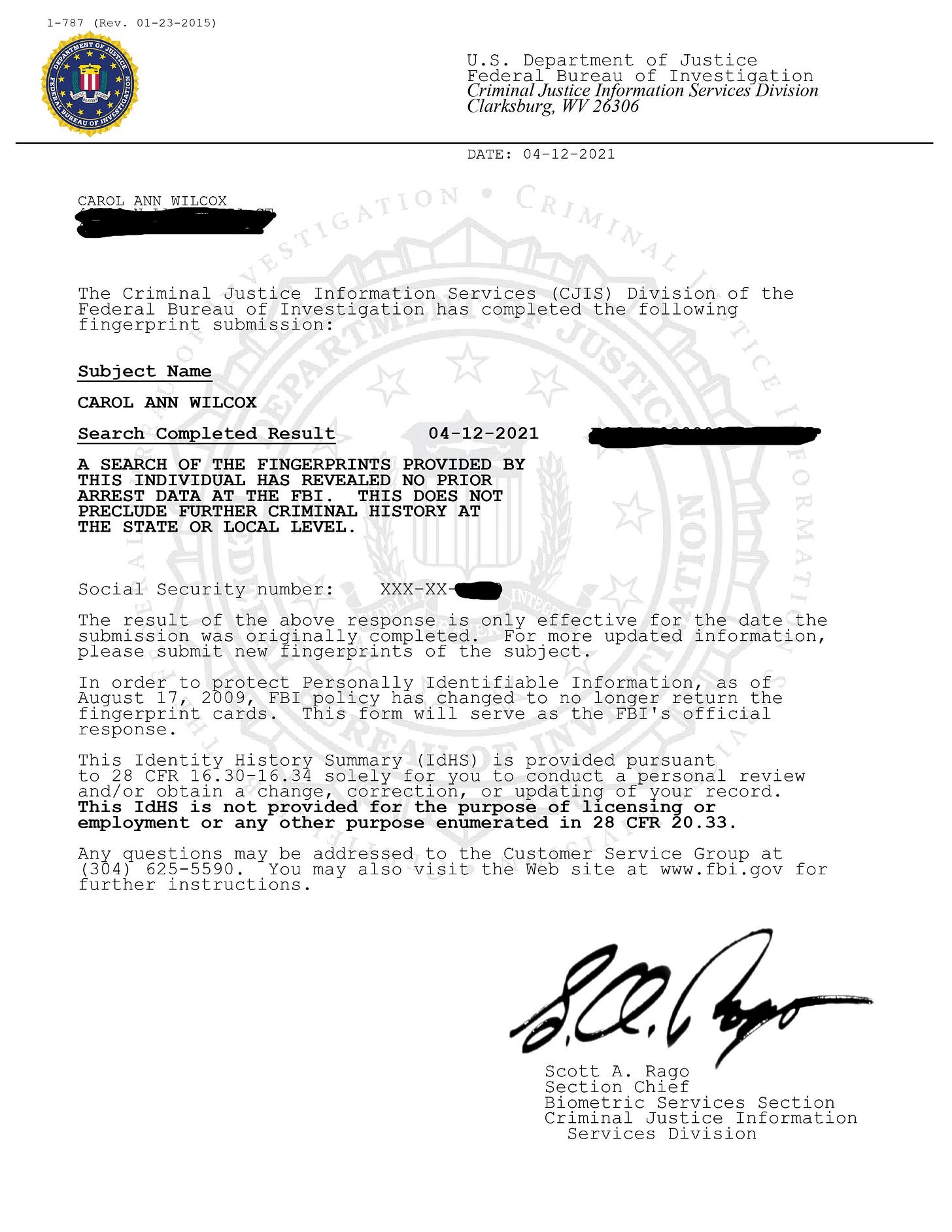 How to Get an FBI Criminal History Record Check