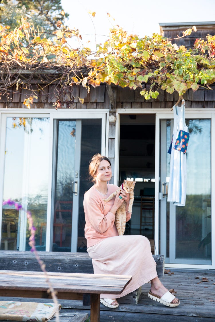 At home in Bolinas, California with Emily Prince