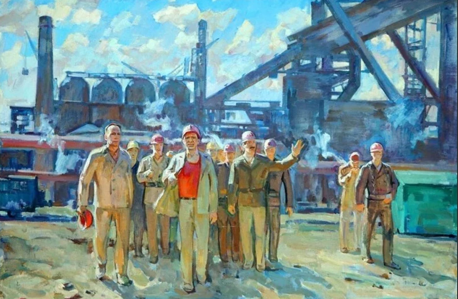 Соцреализм живопись ГЭС Дайнеко