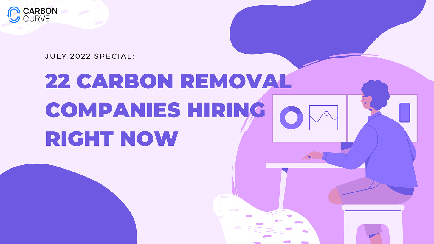 22 Carbon Removal Companies Hiring Right Now