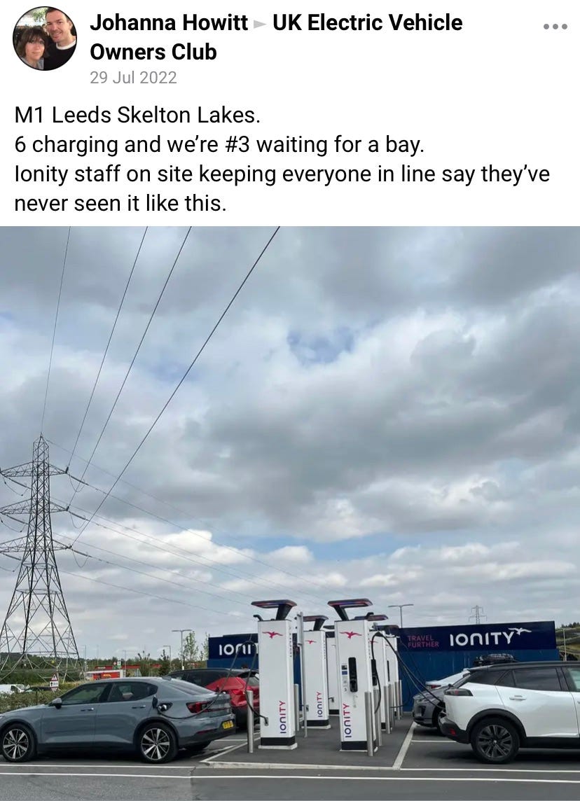 Number of EVs to each charger doubles in 2 years