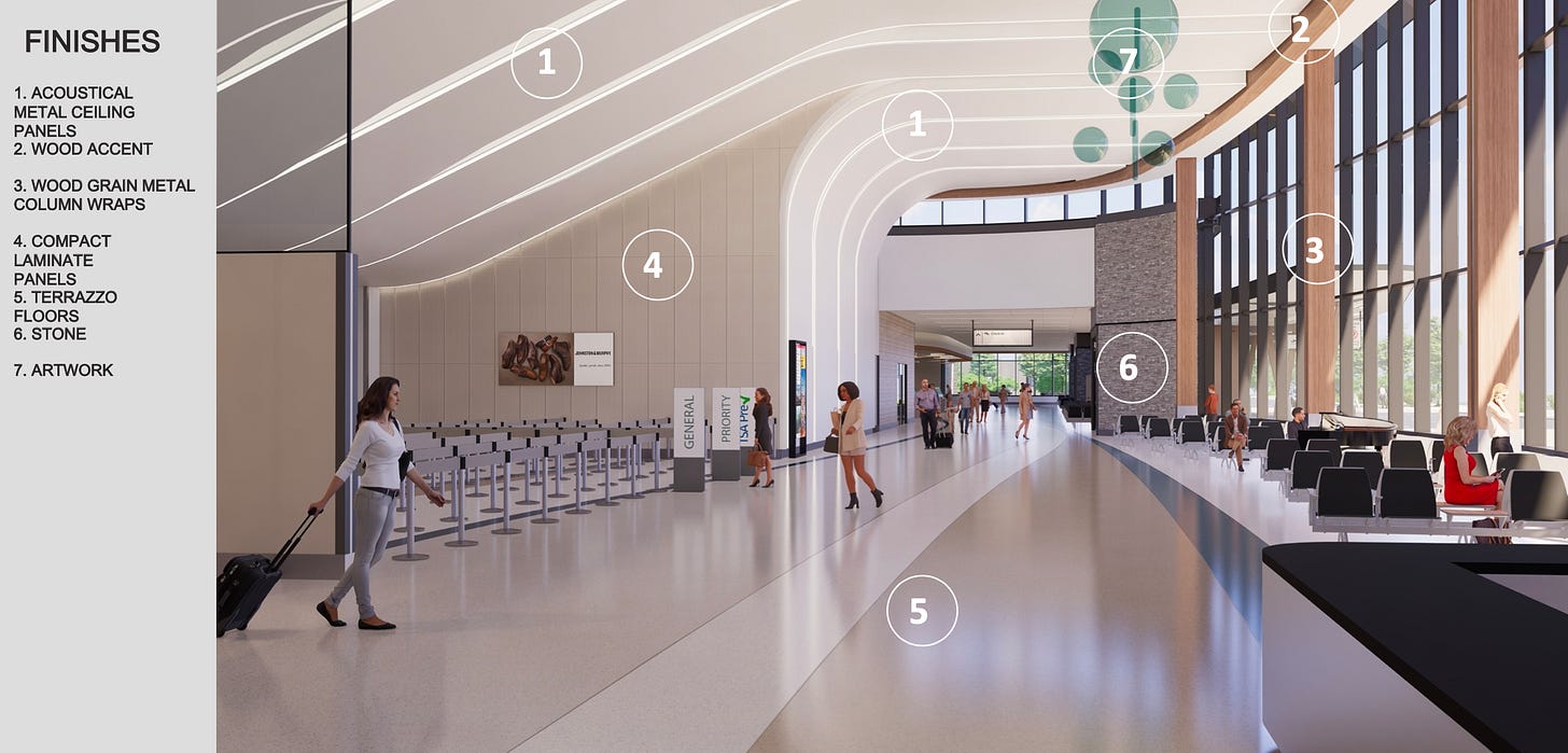 Envisioning Asheville Regional Airport circa 2026 12 gates, 2 million