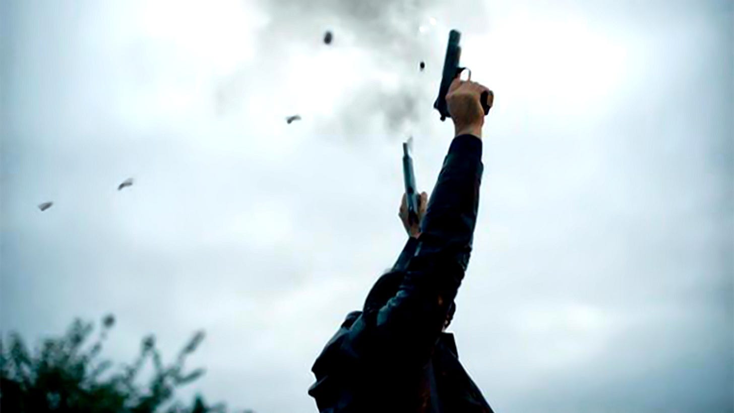 What happens if you shoot a gun pointed straight up?