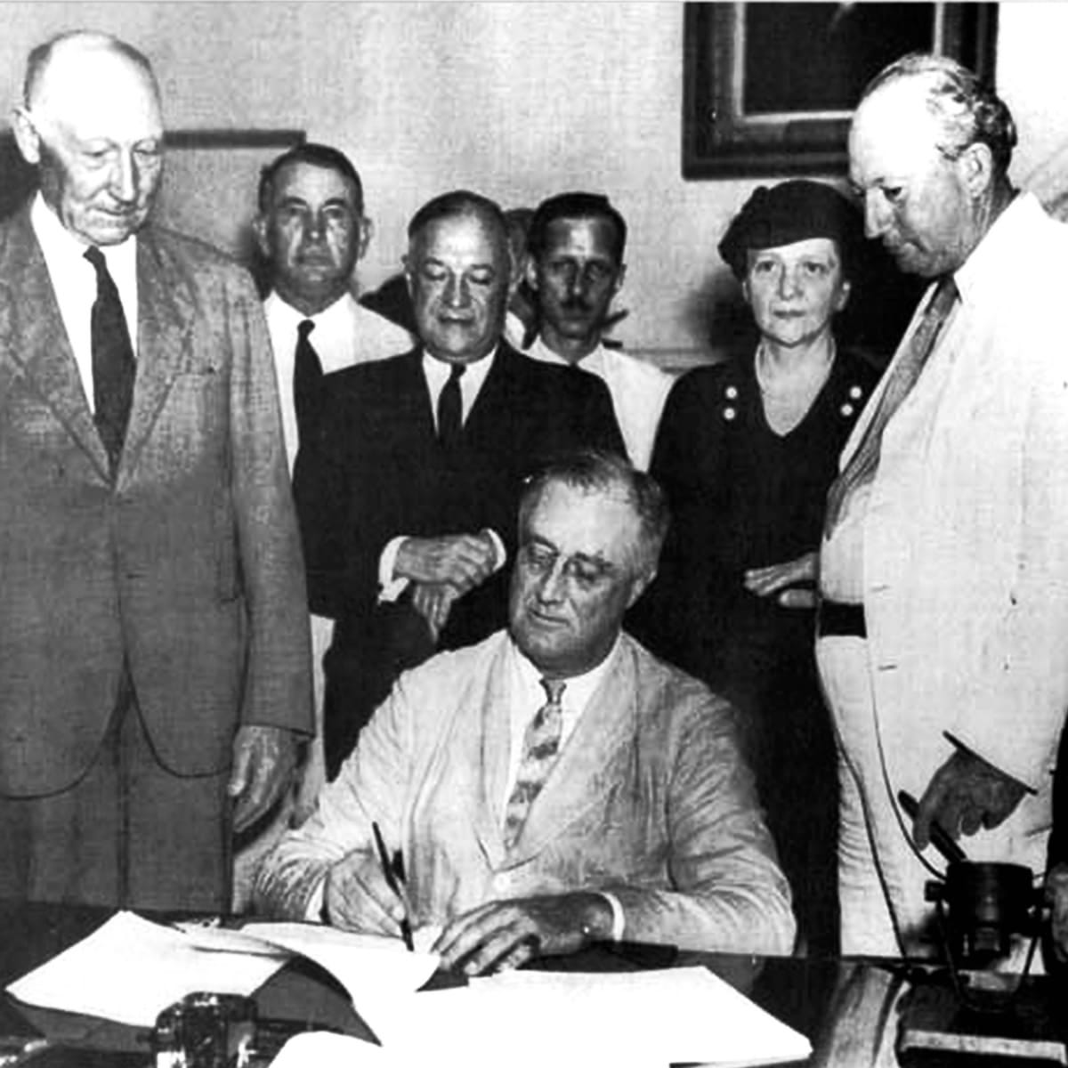 Today FDR signs the Social Security Act by Kathryn Smith