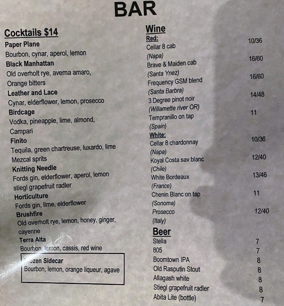 Paul Bar/Food, Palm Springs by DD The Desert Diner