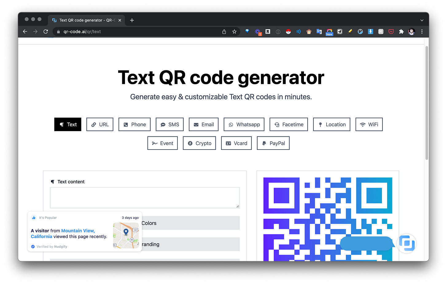 361 Um gerador de QR Codes personalizados