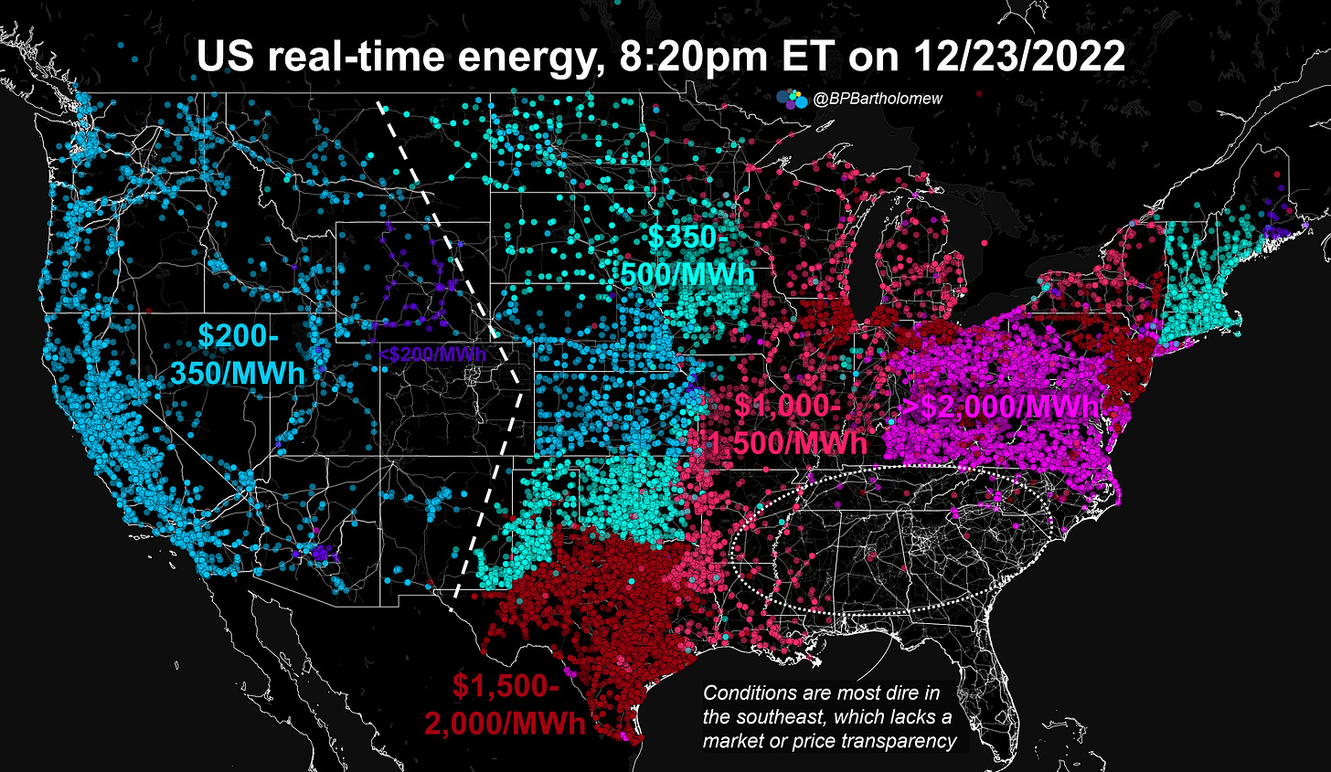 ERCOT Power Prices Spike, EEAs issued across the Eastern