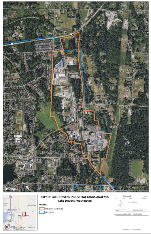 The Four Cores of Lake Stevens Frontier Village, Downtown, Costco