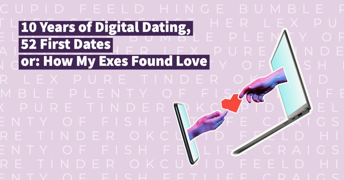 10 Years of Digital Dating, 52 First Dates or: How My Exes Found Love