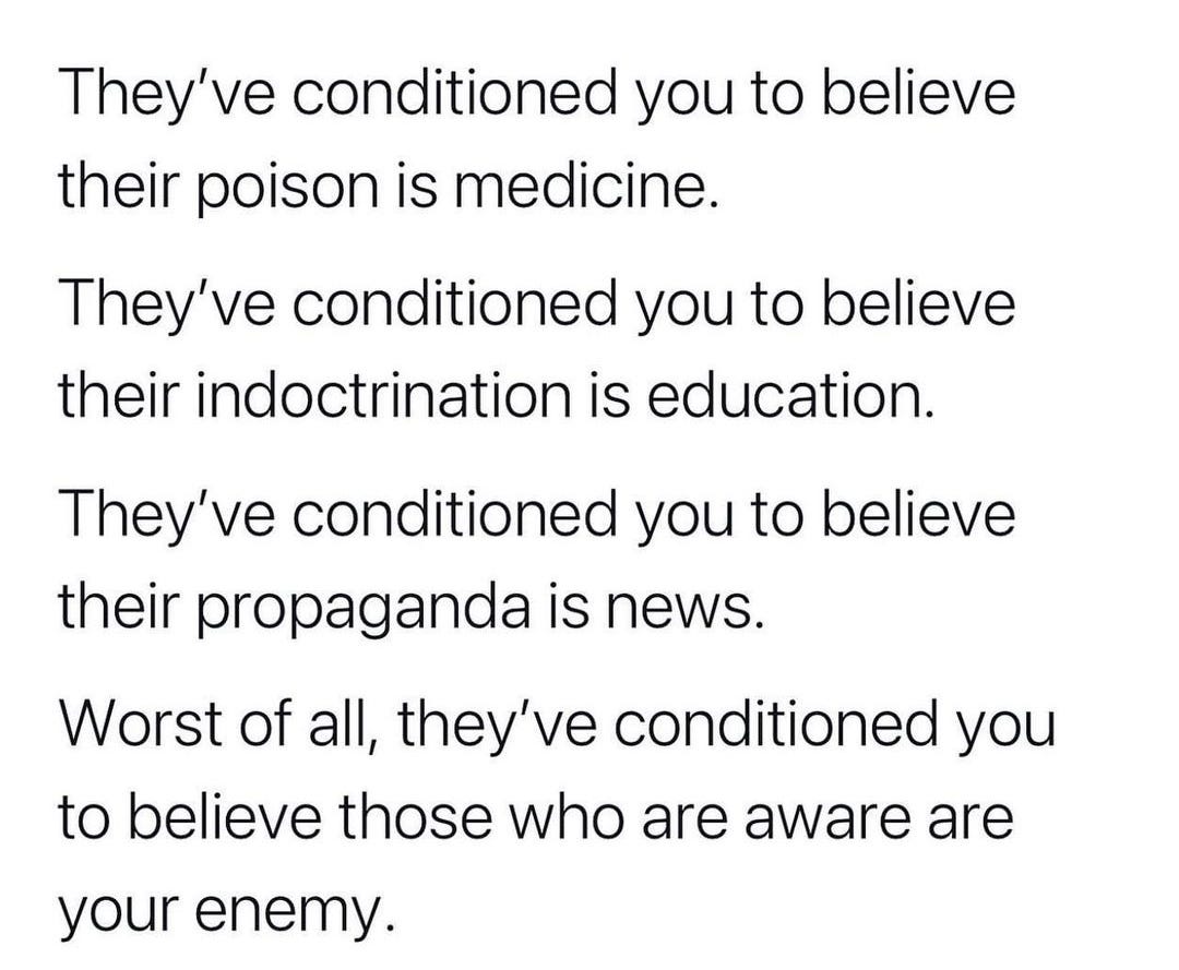 They have conditioned you to believe that war is peace ignorance is strength and freedom is slavery and they are crushing it | banned