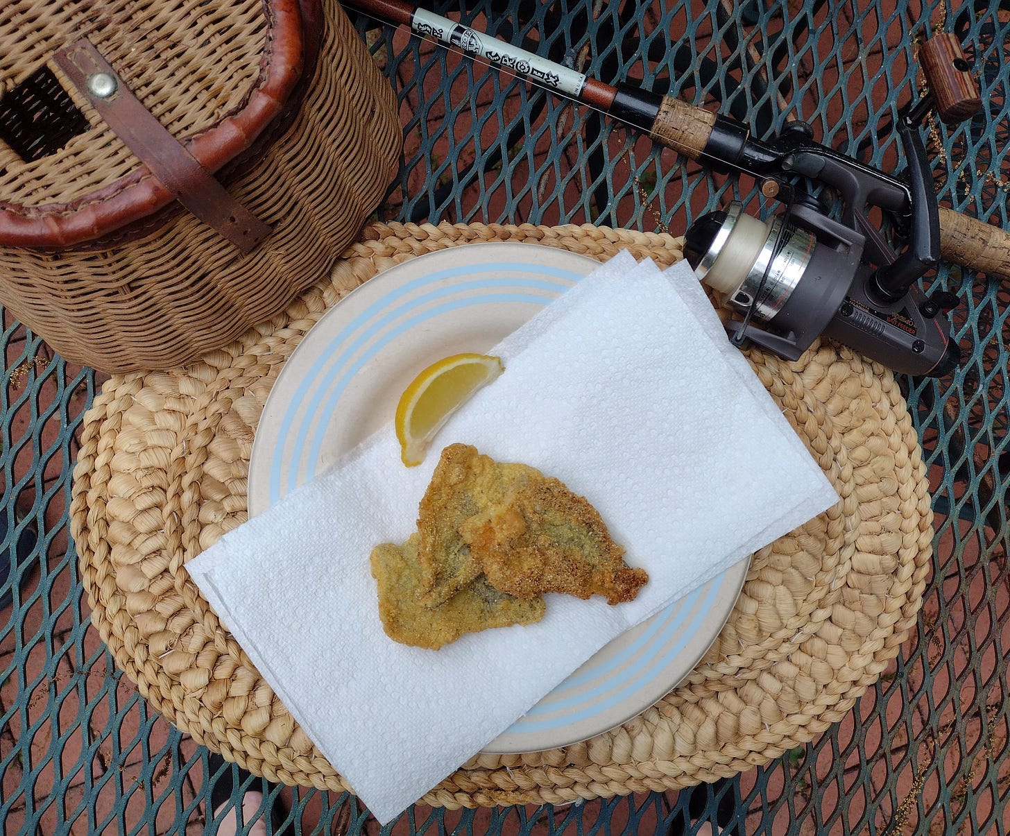 Cornmeal Crusted Trout by Vicki Smith Easel to Table